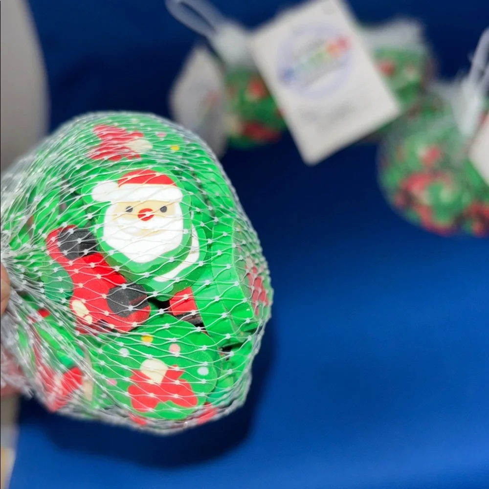 Christmas Target Dollar spot Erasers Green Red Santa Wreath Little Red truck